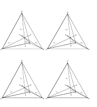 Mediane und Winkelhalbierende im Tetraeder zur 3D-Ansicht